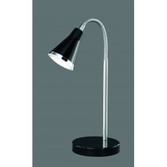 TRIO R52711102 | Arras Trio stolna svjetiljka 47cm sa prekidačem na kablu fleksibilna 1x LED 350lm 3000K krom, crno