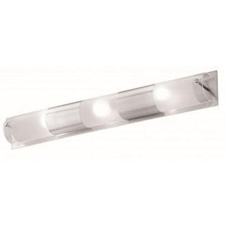 VIOKEF 4039500 | Castra Viokef zidna svjetiljka 3x E14 bijelo mat, prozirna, poniklano mat