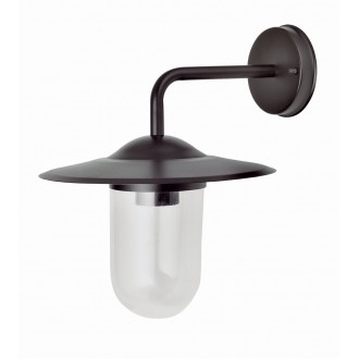 VIOKEF 4137200 | Campana-VI Viokef zidna svjetiljka 1x E27 IP44 crno, prozirna