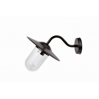 VIOKEF 4137300 | Campana-VI Viokef zidna svjetiljka 1x E27 IP44 crno, prozirna