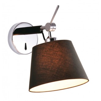 VIOKEF 4146200 | Filipa Viokef zidna svjetiljka s prekidačem elementi koji se mogu okretati 1x E27 crno, smeđe, poniklano mat