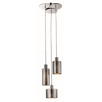 VIOKEF 4172900 | Charlotte-VI Viokef visilice svjetiljka 3x E27 srebrno, krom