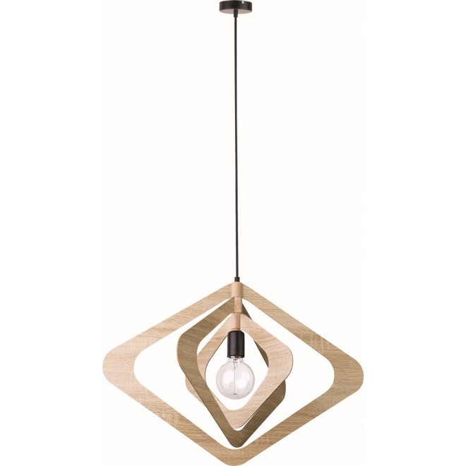 VIOKEF 4184300 | Roxie Viokef visilice svjetiljka 1x E27 smeđe, crno