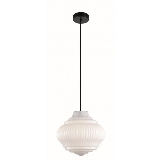 VIOKEF 4187900 | Boho Viokef visilice svjetiljka 1x E27 opalno blistava, crno