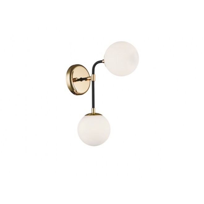 VIOKEF 4203000 | Hariet Viokef zidna svjetiljka 2x G9 bijelo, zlatno, crno