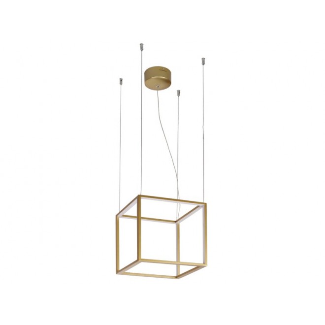 VIOKEF 4207100 | Gold-Cube Viokef visilice svjetiljka 1x LED 2880lm 3000K zlatno