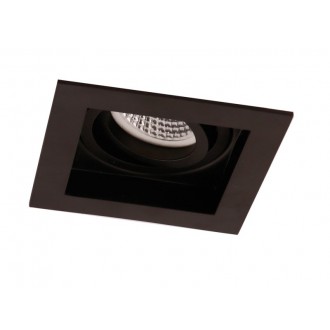 VIOKEF 4208001 | Artsi Viokef ugradbena svjetiljka pomjerljivo 100x100mm 1x GU10 crno