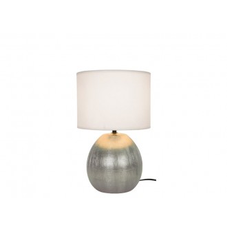 VIOKEF 4211500 | Rea-VI Viokef stolna svjetiljka 36cm 1x E14 srebrno, bijelo