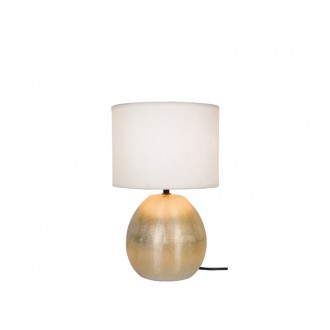 VIOKEF 4211501 | Rea-VI Viokef stolna svjetiljka 36cm 1x E14 zlatno, bijelo