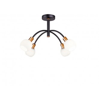 VIOKEF 4215200 | Elisa-VI Viokef stropne svjetiljke svjetiljka 4x E14 crno, bijelo, zlatno