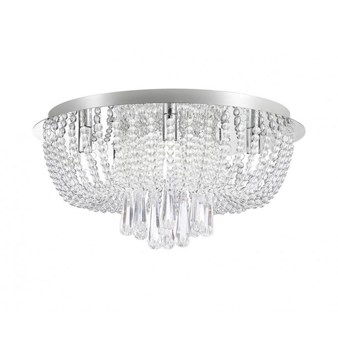 ZUMA LINE 19157L | Sensi Zuma Line stropne svjetiljke svjetiljka 8x G9 krom, kristal