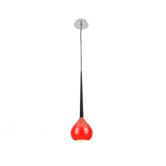 ZUMA LINE MD2128-1R | LibraZL Zuma Line visilice svjetiljka kapsula 1x E14 krom, crno, crveno