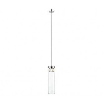 ZUMA LINE P0389-01D-F4AC | Gem Zuma Line visilice svjetiljka cilindar s mogućnošću skraćivanja kabla 1x G9 krom, prozirno, kristal