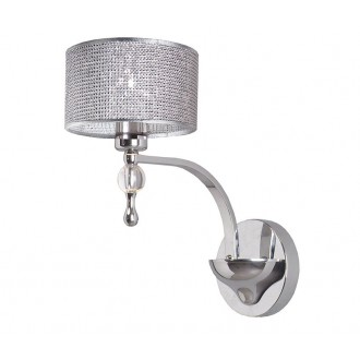 ZUMA LINE W1550-01A | Jewellery Zuma Line zidna svjetiljka 1x E27 krom, srebrno, prozirno